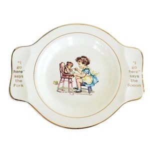 Vintage Child My Own Plate Fork and Spoon 40s 50s